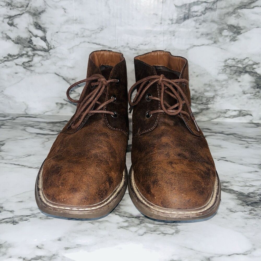 GUESS Men’s Brown Suede Chukka Ankle Boots Size 10.5 Lace Up Casual